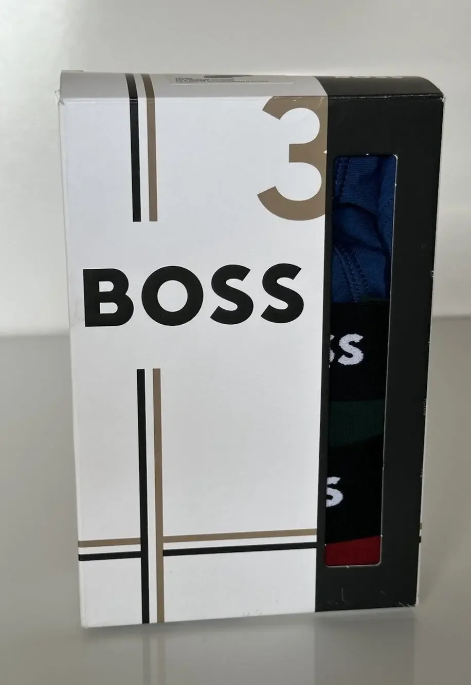 Hugo Boss 3 Pack Red/Green/Blue Underwear Boxers Small NIB